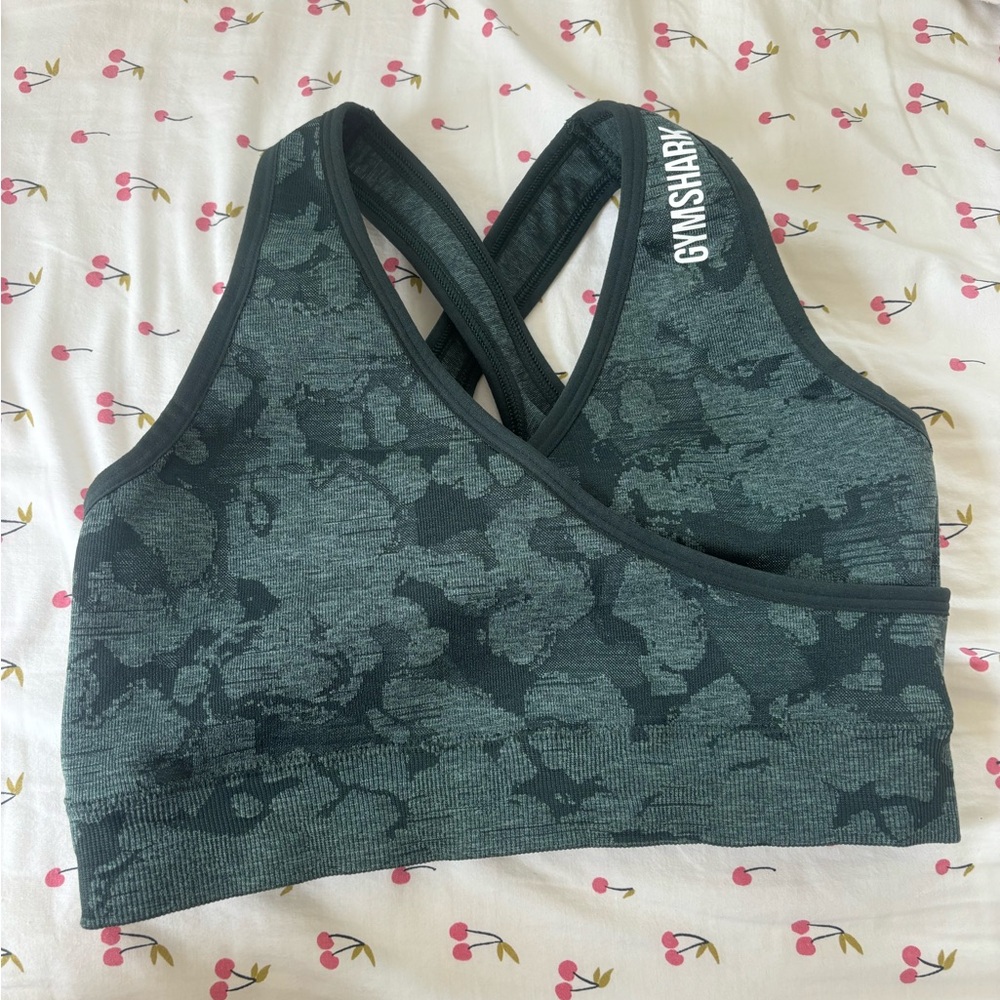 Gymshark Green Camo Sports Bra